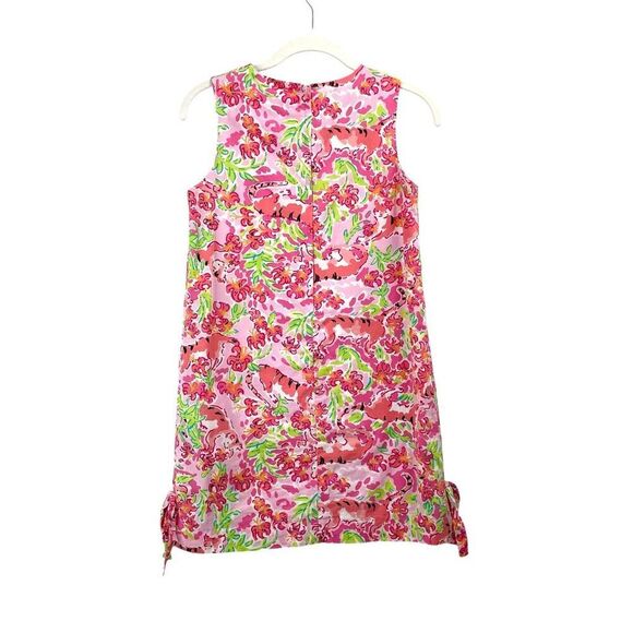 Lilly Pulitzer Call Me Kitty Cat Pink Delia Dress Girls Size 14 - Picture 7 of 8